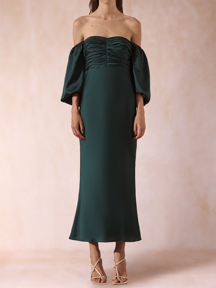 Sheath/Column Sweetheart Ruched Long Sleeves Elegant Mother of the Bride Dresses