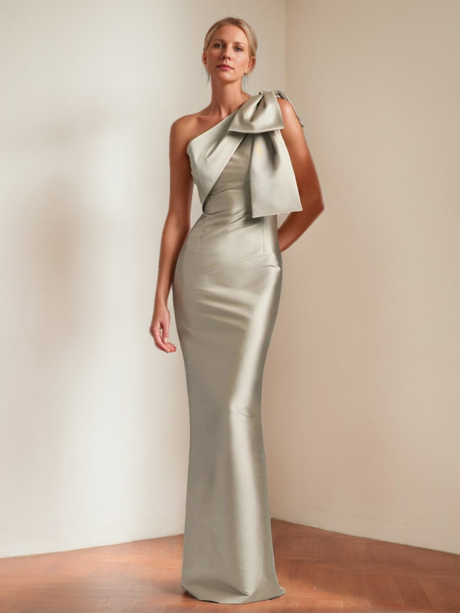 one shoulder mother of the bride dresses One-shoulder A-line Princess Dress with Ruffles for the Expertly crafted with 3D couture draping and delicate ruching Sheath/Column One-Shoulder Mother of the
