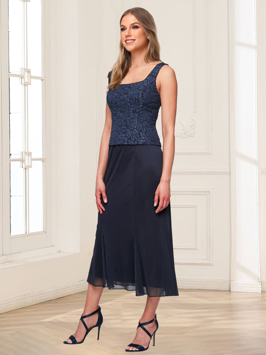 Sheath/Column Scoop Sleeveless 2 Pieces Mother of the Bride Dresses with Beadings & Jacket