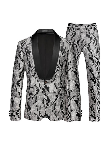 Tailored Fit Single Breasted One-button 2 Pieces Men's Prom Party Suits