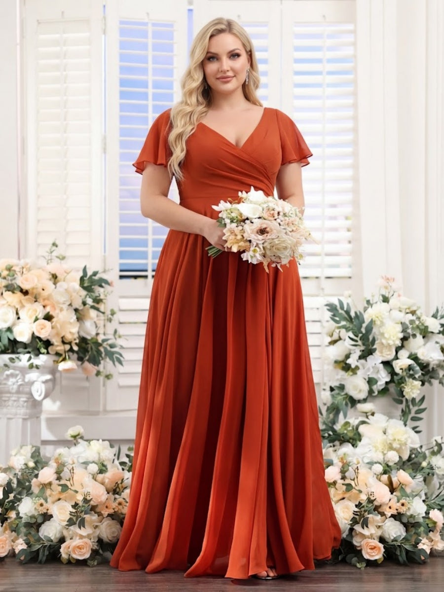 red and yellow bridesmaid dresses Sunset-Inspired Bright Bridesmaid Dresses