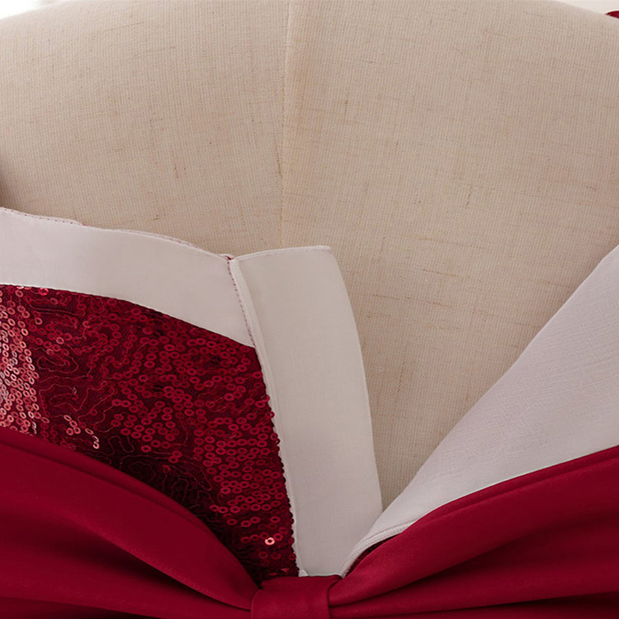 A-Line/Princess Scoop Flying Sleeves Christmas Dresses for Girls