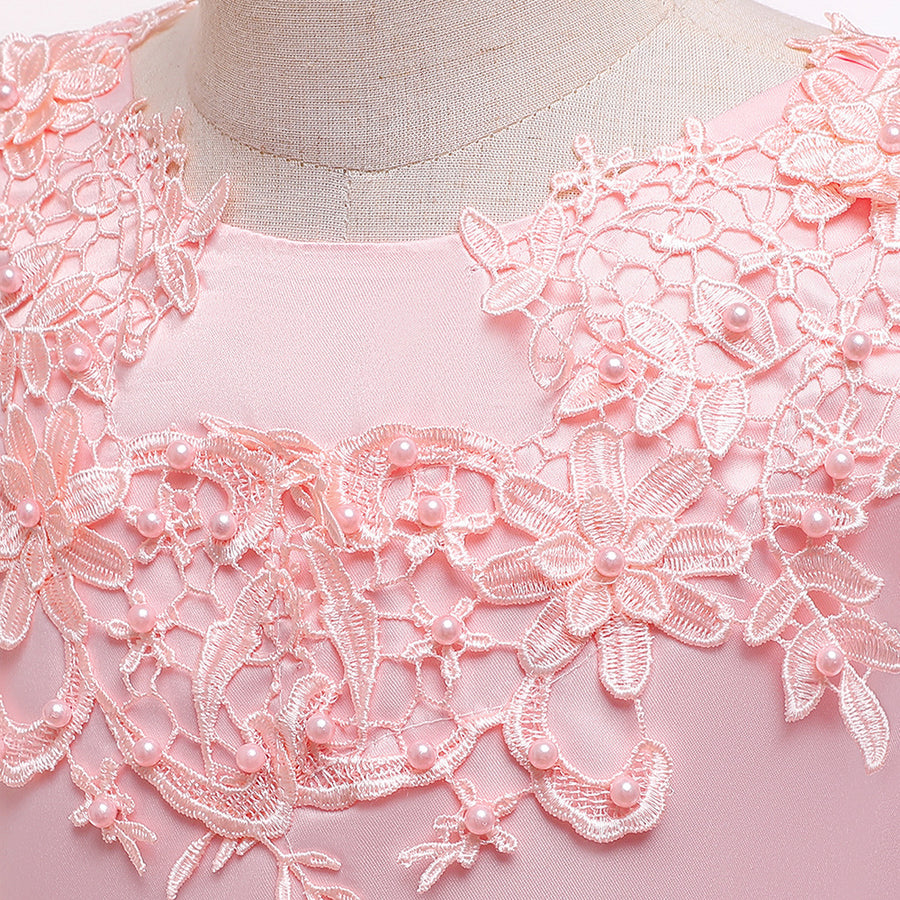 Ball Gown Scoop Sleeveless Flower Girl Dresses with Applique
