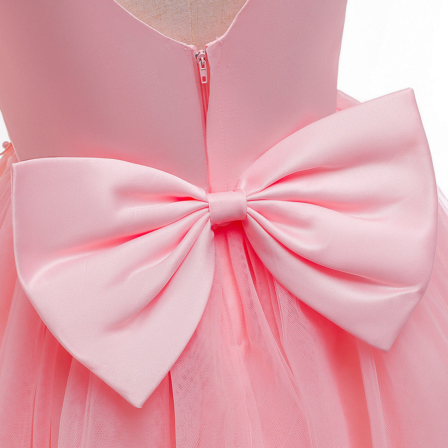 Ball Gown Scoop Sleeveless Flower Girl Dresses with Applique