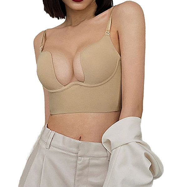 Adhesive Strapless Invisible Push Up Silicone Bra-Lavetir