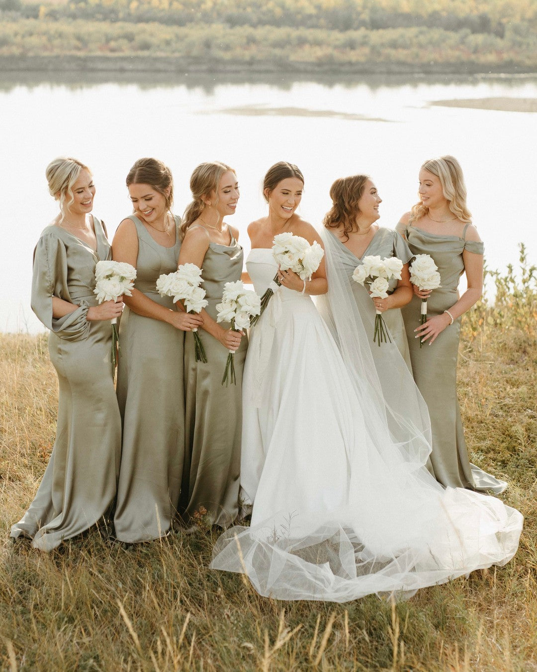 sage green bridal dresses Serene Hill 2025 High End Custom Dubai Elegant Boat Neck Wedding Dress Appliques Gowns HM222240B Sage Green / 8 / 50cm Crafted from ethereal green tulle Sage and emerald green for