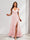 A-Line Cold Shoulder Split Side Ruched Floor-Length Chiffon Bridesmaid Dresses