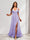 A-Line Cold Shoulder Split Side Ruched Floor-Length Chiffon Bridesmaid Dresses