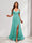 A-Line Cold Shoulder Split Side Ruched Floor-Length Chiffon Bridesmaid Dresses