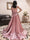 A-Line Square Neck Split Side Floor Length Bridesmaid Dresses