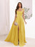 A-Line Square Neck Split Side Floor Length Bridesmaid Dresses