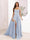 A-Line Square Neck Split Side Floor Length Bridesmaid Dresses