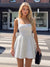 A-Line/Princess Square Neck Sleeveless Short/Mini Homecoming Dresses With Bowknot & Sequins