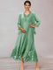 Chiffon V-Neck 3/4 Sleeves Mother of the Bride Dresses With Appliques