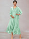 Chiffon V-Neck 3/4 Sleeves Mother of the Bride Dresses With Appliques