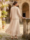 A-Line/Princess V-Neck 3/4 Sleeves Ankle-Length Mother of the Bride Dresses with Jacket & Applique