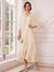A-Line/Princess V-Neck 3/4 Sleeves Ankle-Length Mother of the Bride Dresses with Jacket & Applique