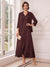 A-Line/Princess V-Neck 3/4 Sleeves Ankle-Length Mother of the Bride Dresses with Jacket & Applique