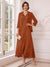 A-Line/Princess V-Neck 3/4 Sleeves Ankle-Length Mother of the Bride Dresses with Jacket & Applique