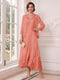 A-Line/Princess V-Neck 3/4 Sleeves Ankle-Length Mother of the Bride Dresses with Jacket & Applique