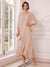 A-Line/Princess V-Neck 3/4 Sleeves Ankle-Length Mother of the Bride Dresses with Jacket & Applique
