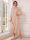 A-Line/Princess V-Neck 3/4 Sleeves Ankle-Length Mother of the Bride Dresses with Jacket & Applique