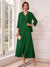 A-Line/Princess V-Neck 3/4 Sleeves Ankle-Length Mother of the Bride Dresses with Jacket & Applique