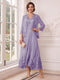 A-Line/Princess V-Neck 3/4 Sleeves Ankle-Length Mother of the Bride Dresses with Jacket & Applique