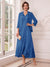A-Line/Princess V-Neck 3/4 Sleeves Ankle-Length Mother of the Bride Dresses with Jacket & Applique