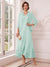 A-Line/Princess V-Neck 3/4 Sleeves Ankle-Length Mother of the Bride Dresses with Jacket & Applique