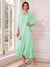 A-Line/Princess V-Neck 3/4 Sleeves Ankle-Length Mother of the Bride Dresses with Jacket & Applique