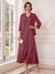 A-Line/Princess V-Neck 3/4 Sleeves Ankle-Length Mother of the Bride Dresses with Jacket & Applique