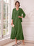 A-Line/Princess V-Neck 3/4 Sleeves Ankle-Length Mother of the Bride Dresses with Jacket & Applique