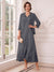 A-Line/Princess V-Neck 3/4 Sleeves Ankle-Length Mother of the Bride Dresses with Jacket & Applique