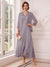 A-Line/Princess V-Neck 3/4 Sleeves Ankle-Length Mother of the Bride Dresses with Jacket & Applique