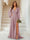 A-Line/Princess V-Neck Long Sleeves Floor Length Bridesmaid Dresses with Split Side