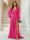 A-Line/Princess V-Neck Long Sleeves Floor Length Bridesmaid Dresses with Split Side