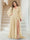 A-Line/Princess V-Neck Long Sleeves Floor Length Plus Size Bridesmaid Dresses with Split Side
