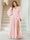 A-Line/Princess V-Neck Long Sleeves Floor Length Plus Size Bridesmaid Dresses with Split Side