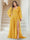 A-Line/Princess V-Neck Long Sleeves Floor Length Plus Size Bridesmaid Dresses with Split Side