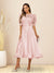 A-Line/Princess V-Neck Puffy Sleeves Tea-Length Evening Dresses
