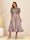 A-Line/Princess V-Neck Puffy Sleeves Tea-Length Evening Dresses