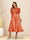 A-Line/Princess V-Neck Puffy Sleeves Tea-Length Evening Dresses