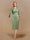 Sheath/Column Scoop Long Sleeves Evening Dresses with Appliques