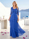 Sheath/Column Scoop 3/4 Sleeves Evening Dresses with Jacket & Appliques