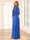 Sheath/Column Scoop 3/4 Sleeves Evening Dresses with Jacket & Appliques