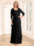 Sheath/Column Scoop 3/4 Sleeves Evening Dresses with Jacket & Appliques