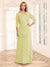 Sheath/Column Scoop 3/4 Sleeves Evening Dresses with Jacket & Appliques