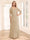 Sheath/Column Scoop 3/4 Sleeves Evening Dresses with Jacket & Appliques