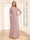 Sheath/Column Scoop 3/4 Sleeves Evening Dresses with Jacket & Appliques